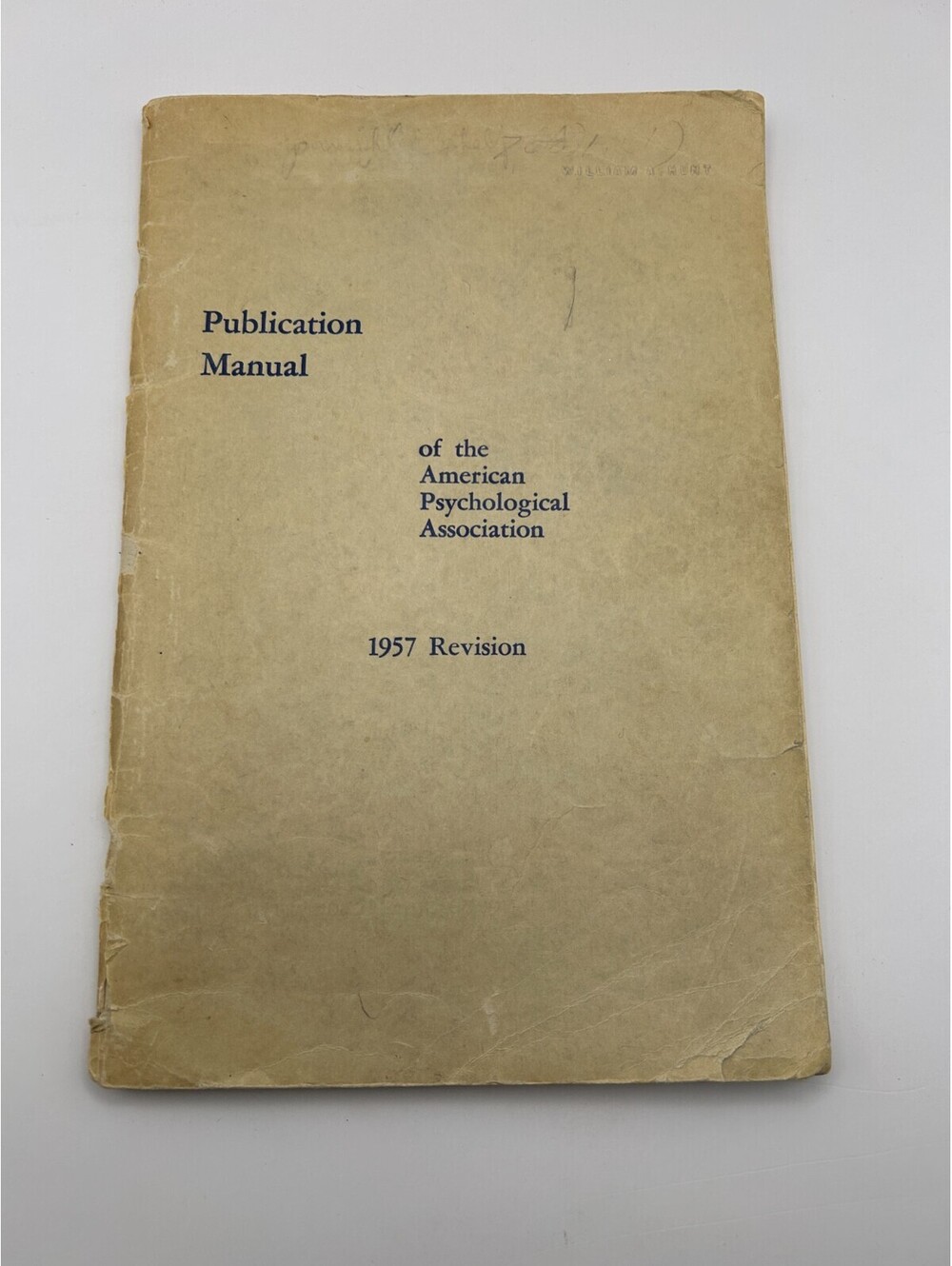 APA Publication Manual 1957 Revision Vintage Softcover Psychological Association